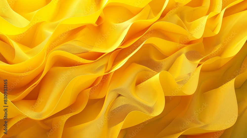 A yellow fabric with a wave pattern A yellow fabric with a wave pattern