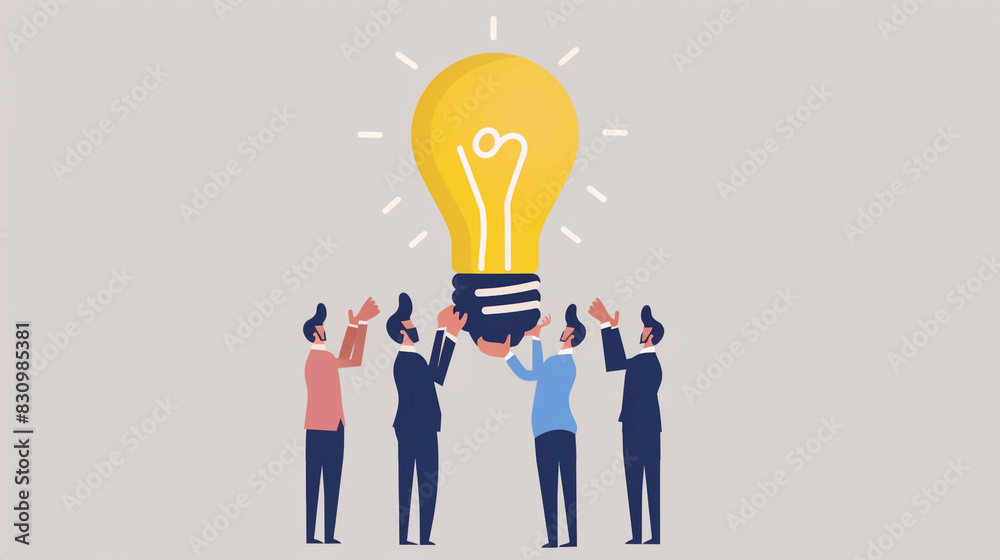 Illustration of a businessman and his hand carefully covering a light bulb... Illustration of a businessman and his hand carefully covering a light bulb...