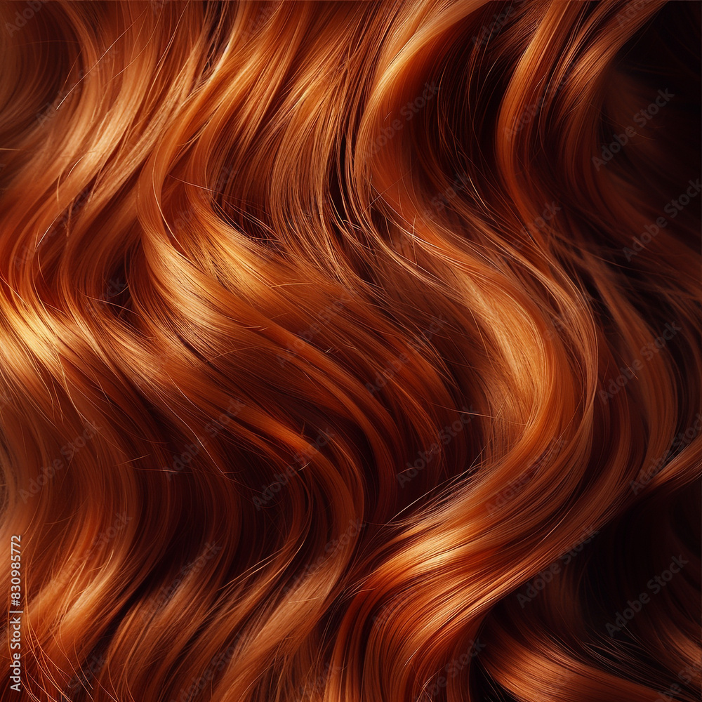 wavy copper hair