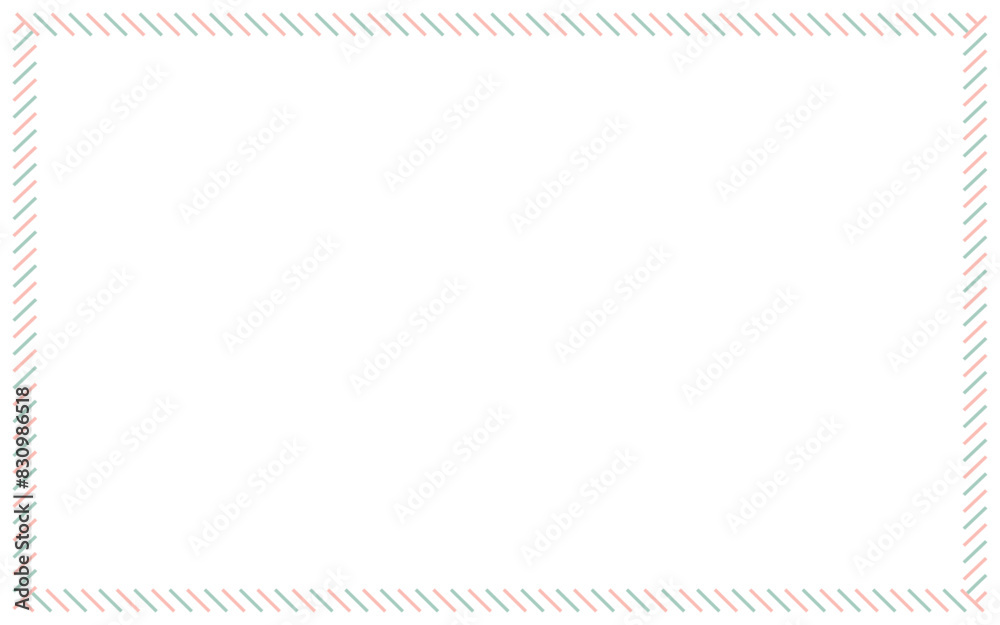 Fototapeta premium Envelope frame design decorative ornamental border vector background white paper