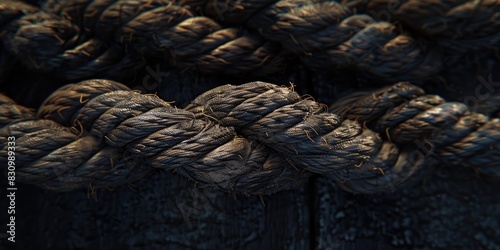 a image of a close up of a rope on a tree