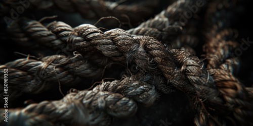 a image of a close up of a rope with a knot