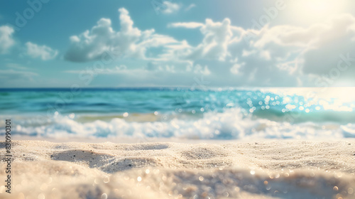 Beautiful Summer Beach with Blue Sky