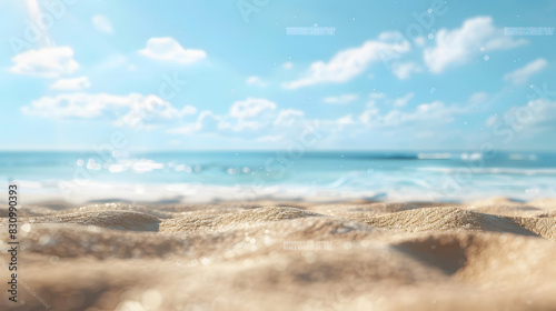 Beautiful Summer Beach with Blue Sky