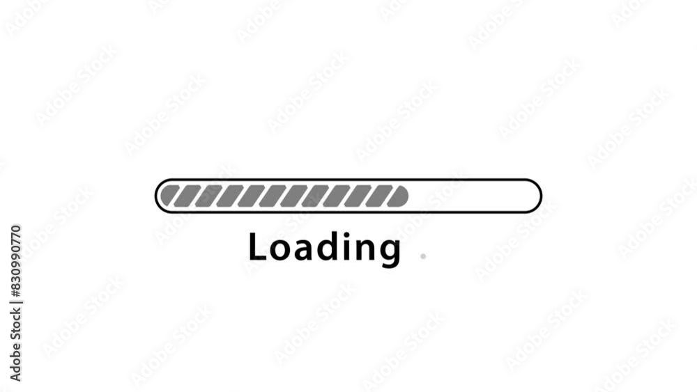 round bar strip with border for loading animation video , footage of motion graphic animated 2d vector illustration design