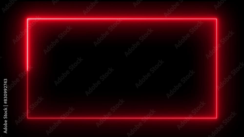 Animated neon glowing frame background. Colorful laser seamless loop border. Animated neon glowing frame background. Colorful laser seamless loop border.