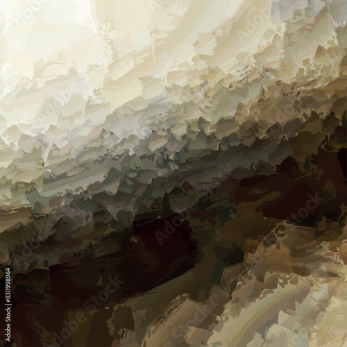 abstract gradient brush effect stroke blended grunge layered shadow wave effect dark faded dark brown to beige color tone gradient background middle illustration
