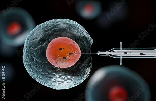 artificial insemination fussing sperms with ovum 