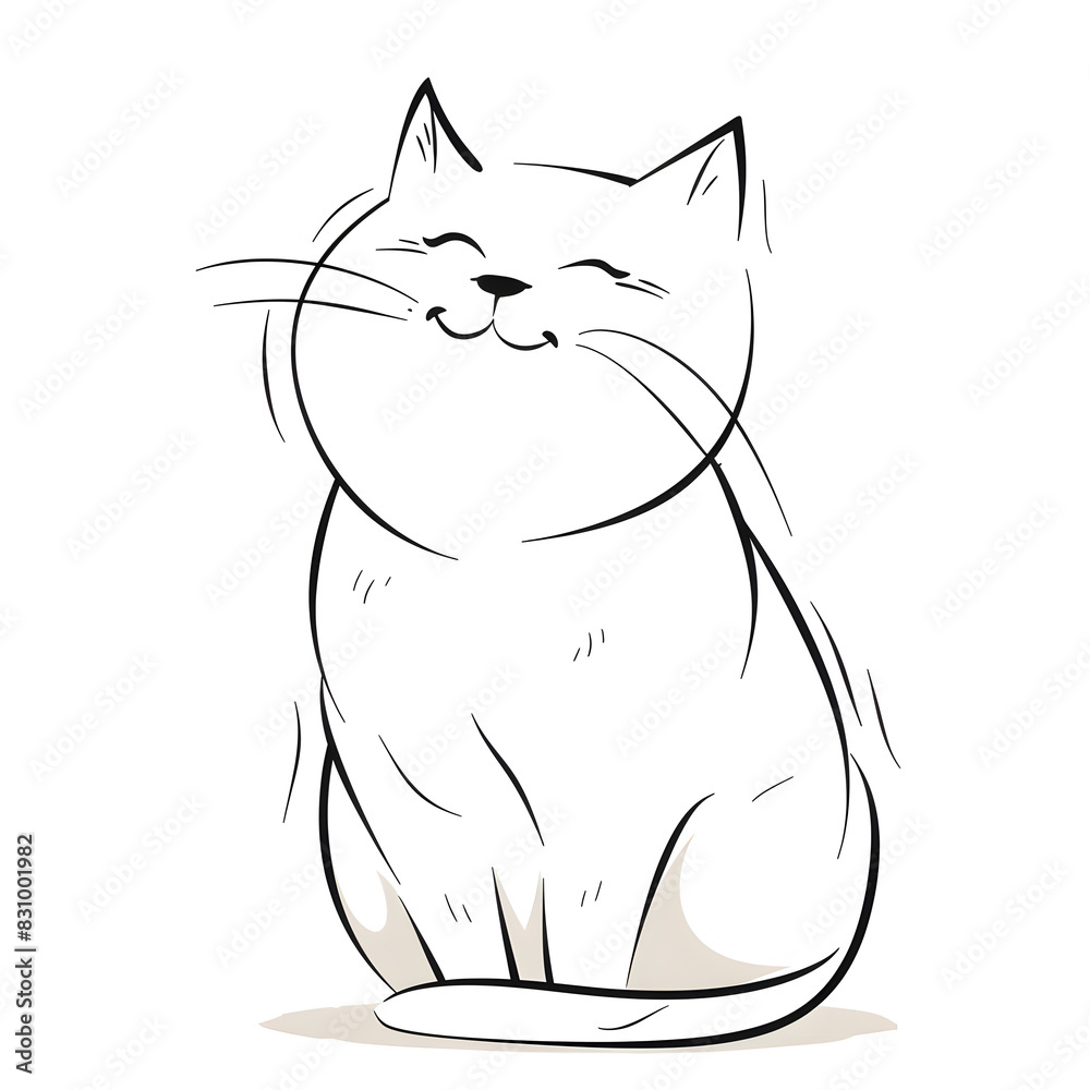 a cartoon of a cat a cartoon of a cat
