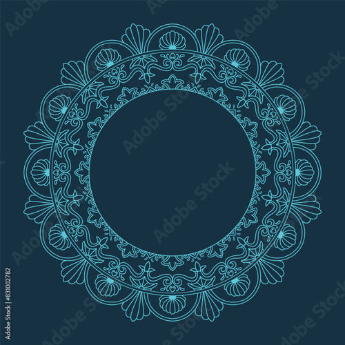 Luxury golden mandala frame design