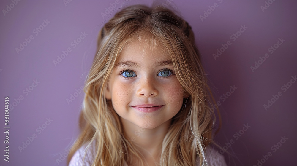 Professional studio photo portrait of a cute little girl, lovely kid with naive face, adorable baby, a child with a emotional expression, widescreen 16:9 Professional studio photo portrait of a cute little girl, lovely kid with naive face, adorable baby, a child with a emotional expression, widescreen 16:9