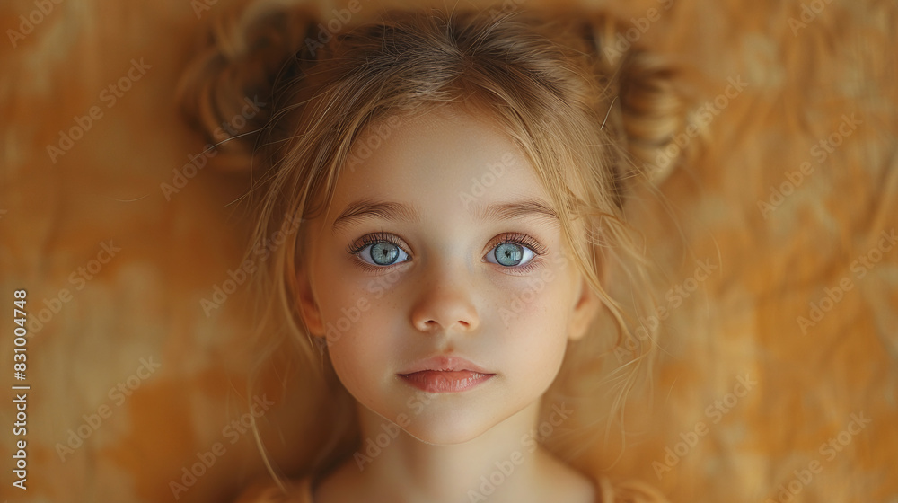 Professional studio photo portrait of a cute little girl, lovely kid with naive face, adorable baby, a child with a emotional expression, widescreen 16:9 Professional studio photo portrait of a cute little girl, lovely kid with naive face, adorable baby, a child with a emotional expression, widescreen 16:9