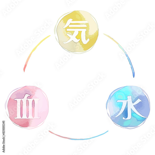 気 水 血の図