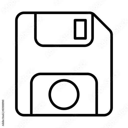 Floppy disk line icon