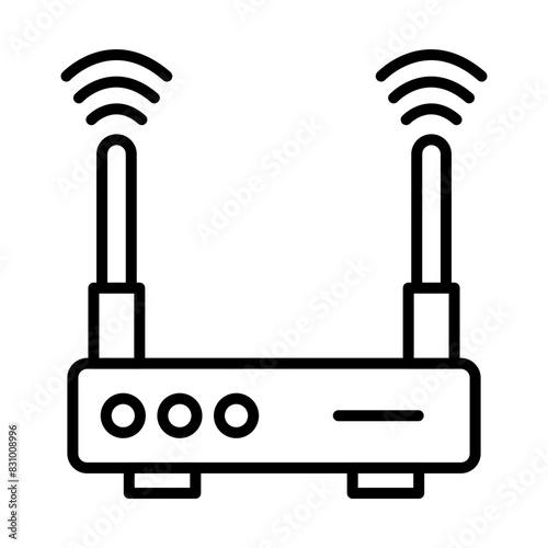 Modem line icon