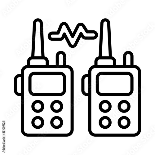 Walkie talkie line icon