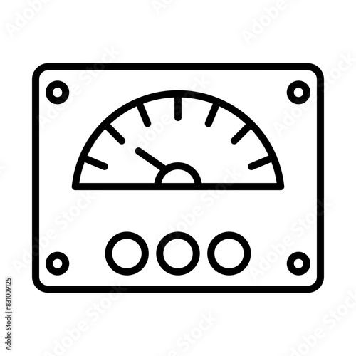 Ammeter line icon photo