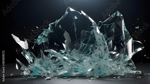 Broken glass effect in png format with a clear backdrop
