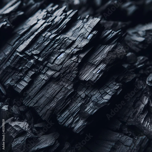 charcoal structure close-up