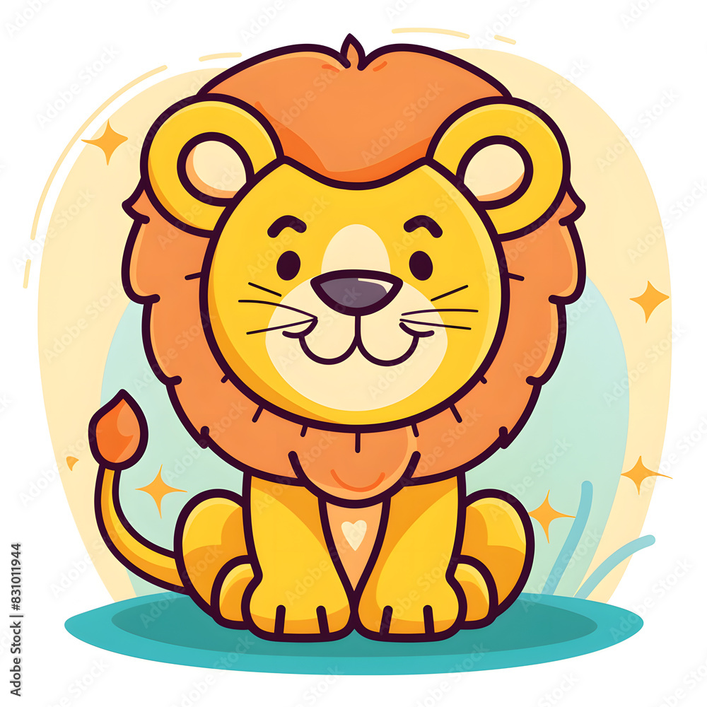 a cartoon of lion. a cartoon of lion.