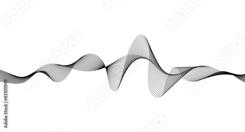 Basic RGBWave lines smooth flowing dynamic isolated on white background. Technology, digital, communication, science, music concept vector background illustration.
