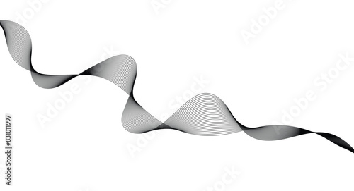 Basic RGBWave lines smooth flowing dynamic isolated on white background. Technology, digital, communication, science, music concept vector background illustration.