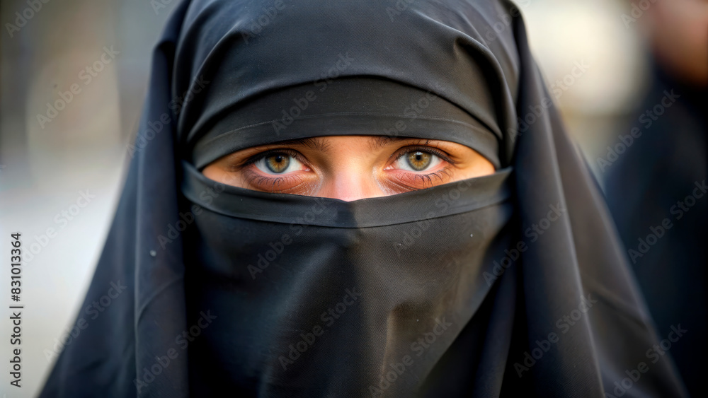 Portrait of a woman in a niqab Portrait of a woman in a niqab