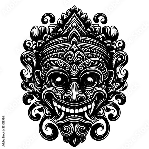 tattoo design bali mask