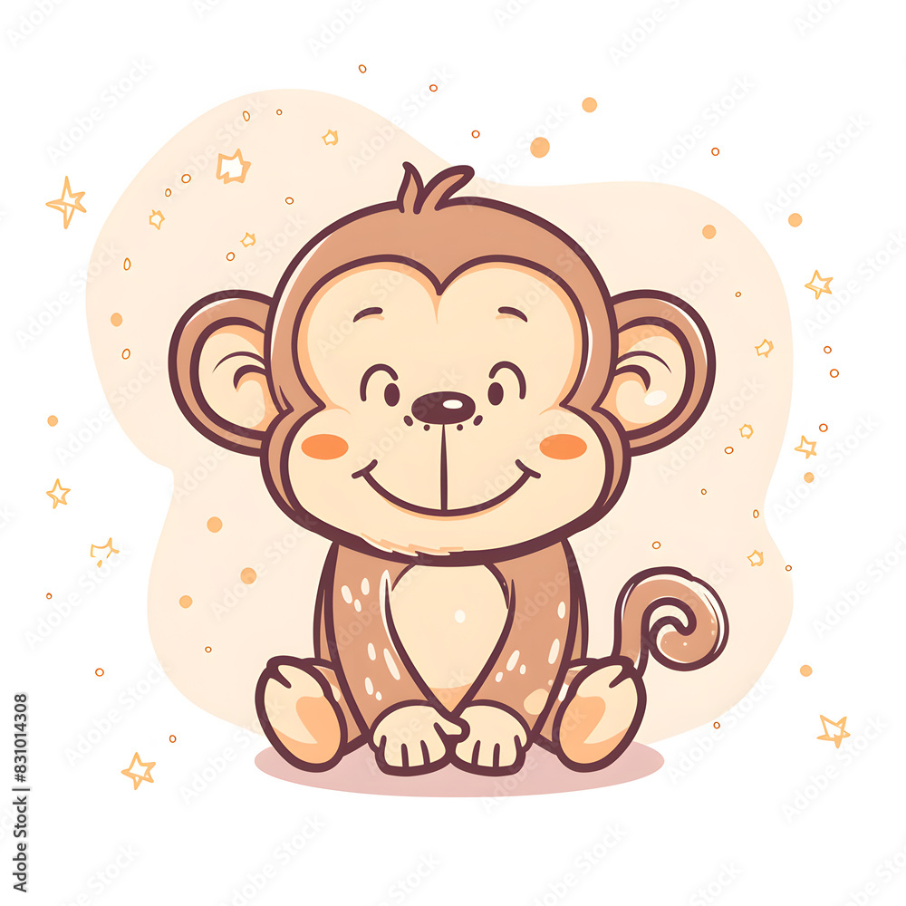 a cartoon of monkey. a cartoon of monkey.