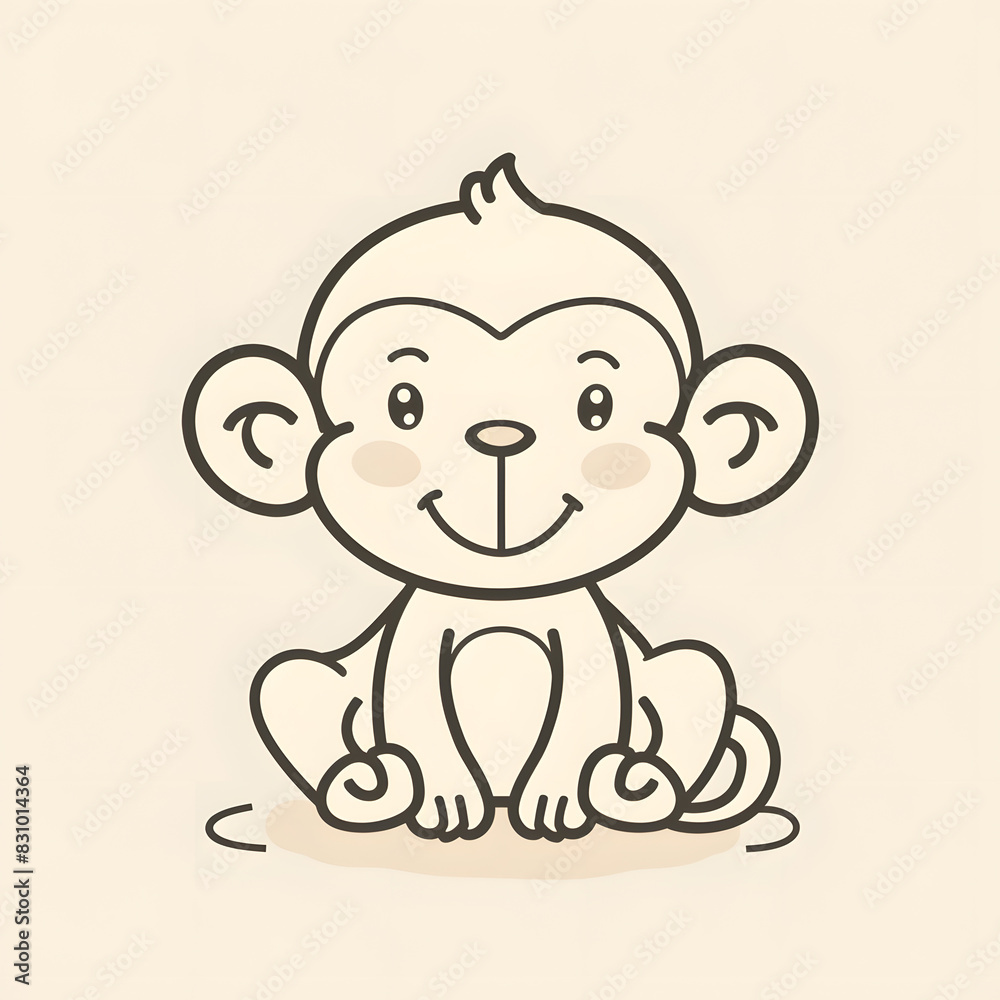 a cartoon of monkey. a cartoon of monkey.