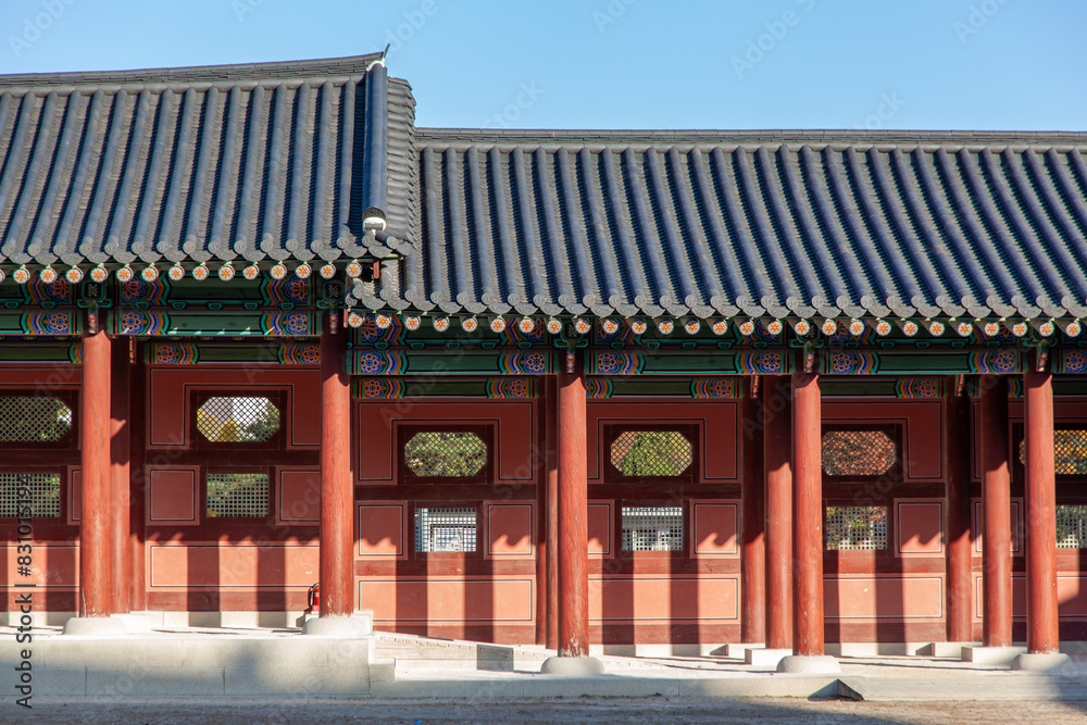 View of the building exterior in Gyeongbok Palace View of the building exterior in Gyeongbok Palace