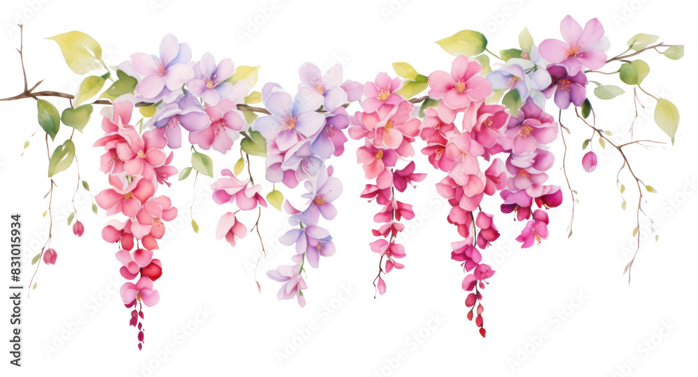 Naklejka premium PNG Spring flowers plant petal art.