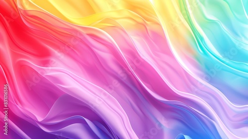 Wallpaper Mural A vibrant LGBTQ-themed wallpaper, abstract rainbow patterns, flowing and dynamic. Subtle texture and gradients. Background of soft, complementary colors. Bright and harmonious lighting, shadows Torontodigital.ca