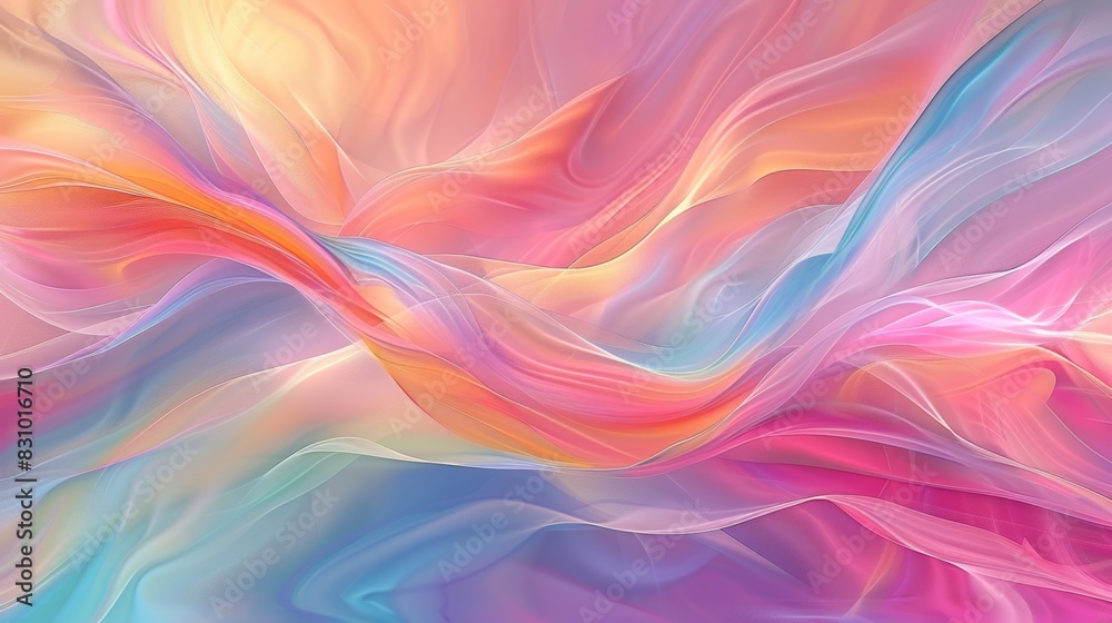 An LGBTQ wallpaper, abstract waves and lines, dynamic and flowing, rainbow color palette. Smooth transitions and gradients. Background of soft, muted colors. Harmonious lighting with gentle shadows. An LGBTQ wallpaper, abstract waves and lines, dynamic and flowing, rainbow color palette. Smooth transitions and gradients. Background of soft, muted colors. Harmonious lighting with gentle shadows.
