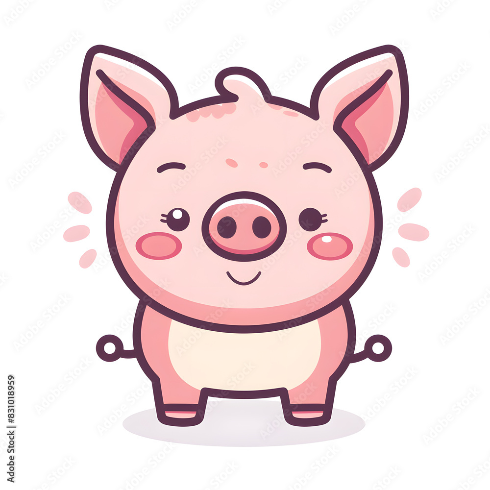 a cartoon of pig. a cartoon of pig.