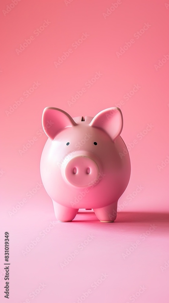 A pink piggy bank on a matching pink background, symbolizing savings and financial planning. A pink piggy bank on a matching pink background, symbolizing savings and financial planning.