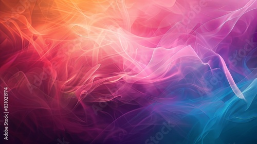 A colorful background with a purple and blue flame