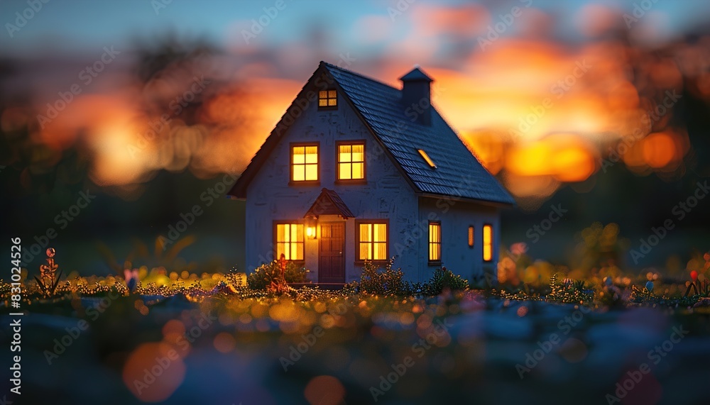 house 3d render icon illustration 