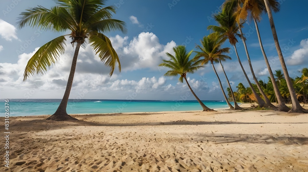 Palm trees on the beach. Palm trees on the beach.