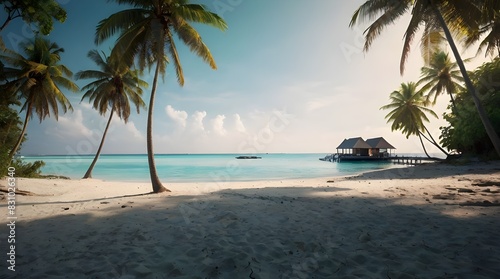 Palm tree on the beach.