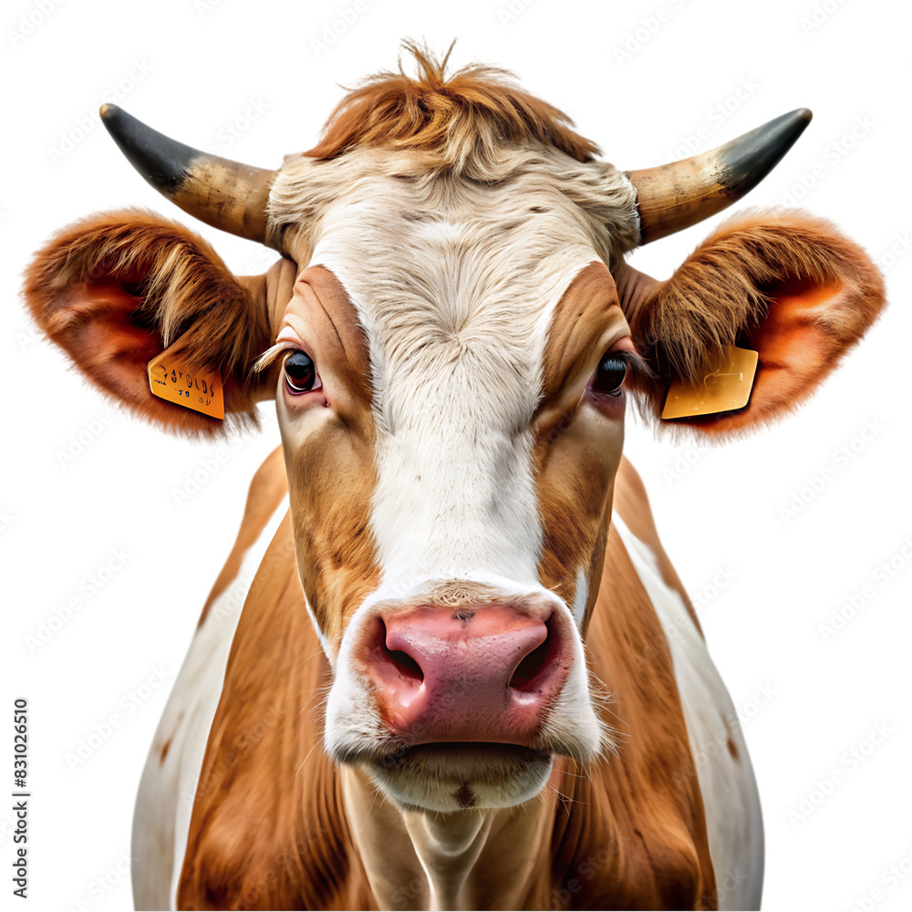 portrait cow on transparent background portrait cow on transparent background