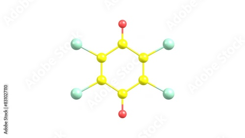Chloranil molecule rotating video Full HD
