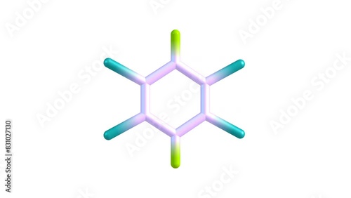 Chloranil molecule rotating video Full HD
