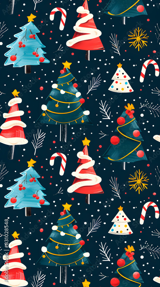 Seamless pattern of Christmas images Seamless pattern of Christmas images