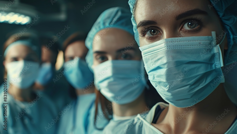 photo of a group of doctors stand in the operating room photo of a group of doctors stand in the operating room