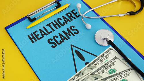 Healthcare Scams is shown using the text