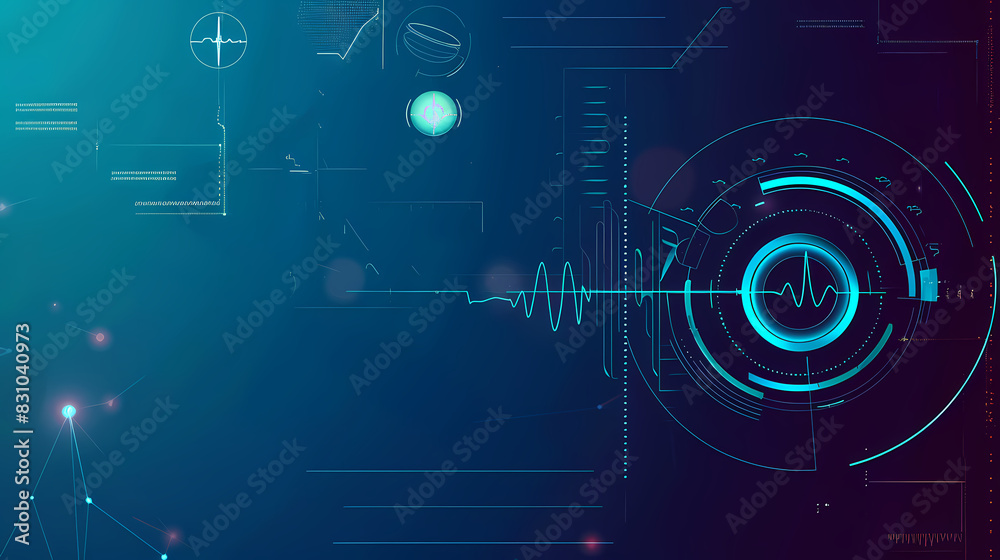 Health technology background vector image Health technology background vector image