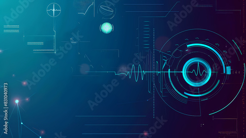 Health technology background vector image