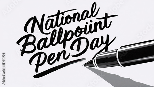 Ballpoint Pen Day, National Ballpoint Pen Day, Social media post, National Ballpoint Pen Day poster, flat style design, Vector. Illustration, Happy National Ballpoint Pen Day, Ballpoint, 
  