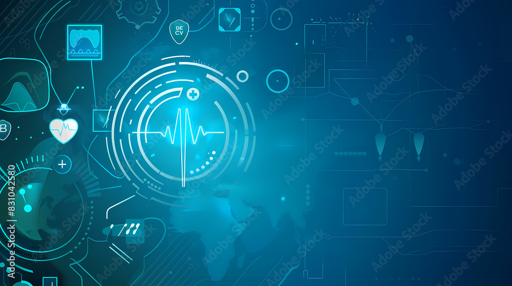 Obraz premium Health technology background vector image